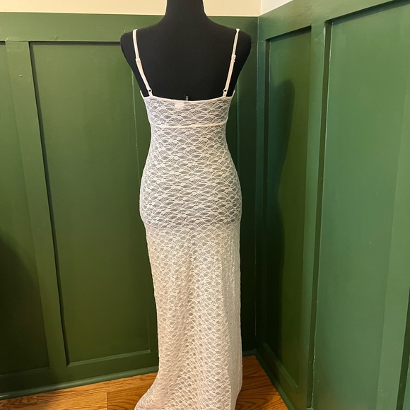 Bridal Lace Slip Maxi Dress with Spaghetti Straps - Picture 3 of 3